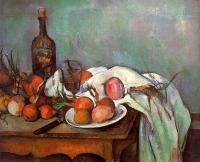 Cezanne, Paul - Onions and Bottle